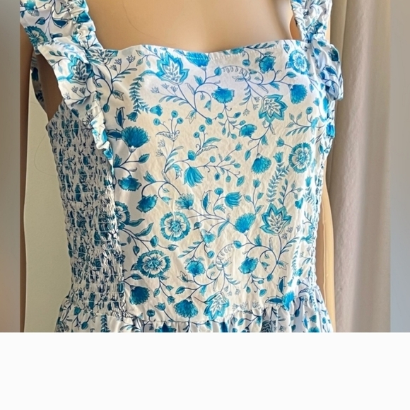 NWT Draper James Blue Floral Dress size Large - Picture 6 of 8
